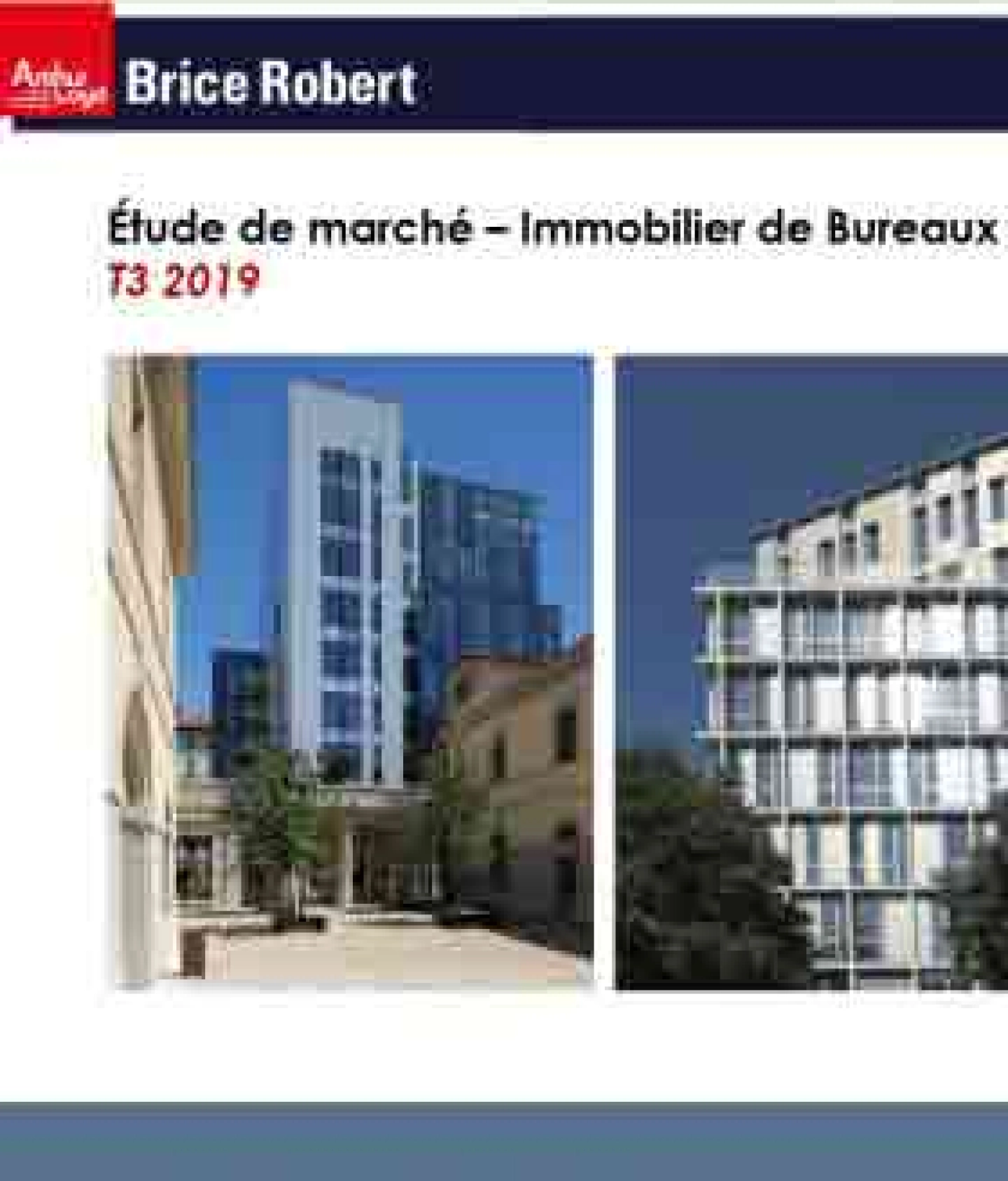 Couverture de l'étude de marché bureaux 3ème trimestre 2019