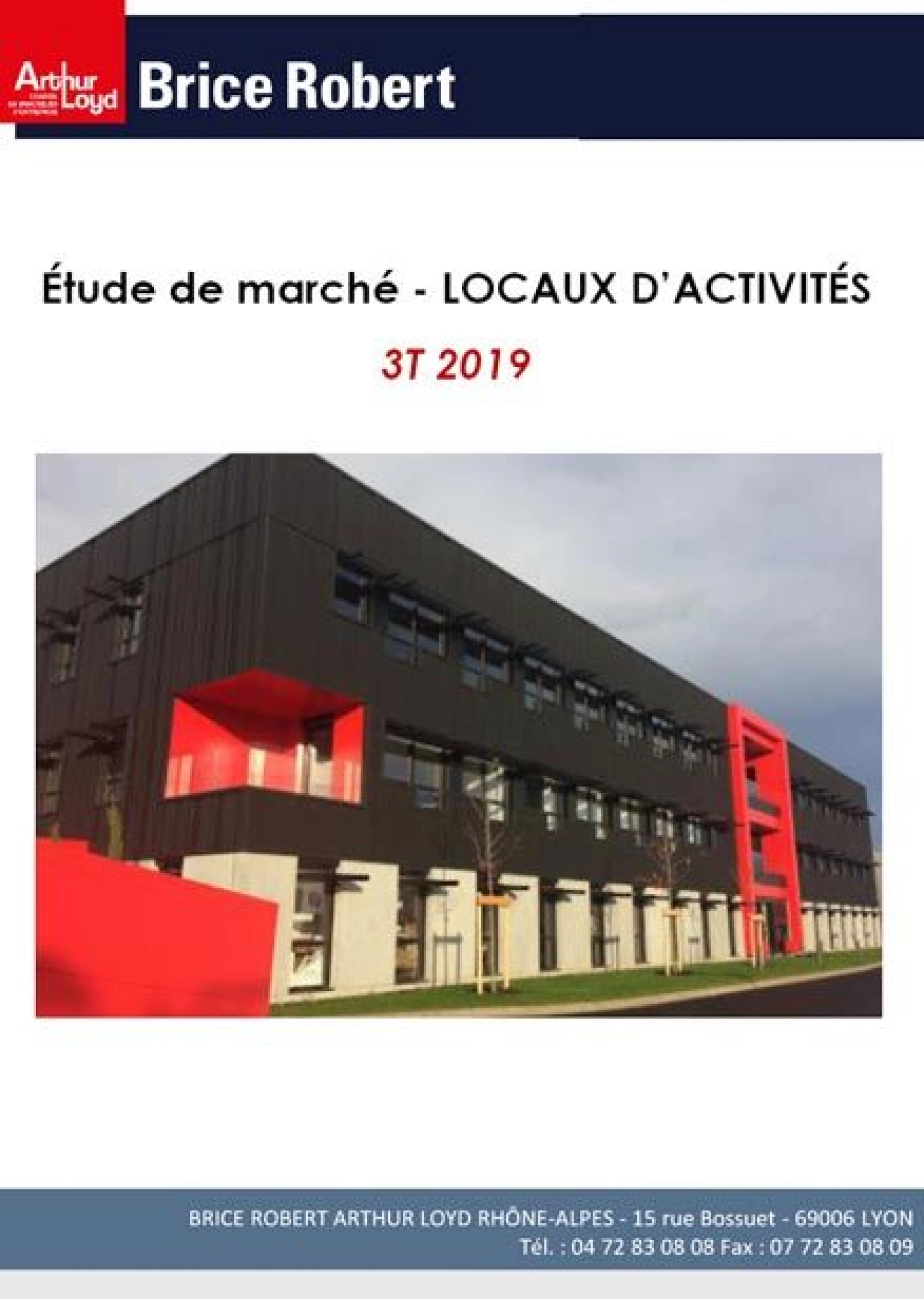 Couverture de l'étude de marché Activité T3 2019