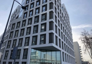 Deuxième façade de l'immeuble de bureaux